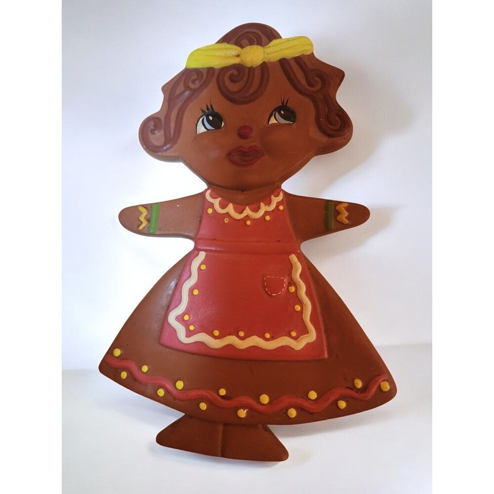 Vintage 1975 Arner's Gingerbread Family Wall Decor Plaques Set 4 Retro Kitchen - Picture 3 of 10